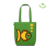 Sac en tissu Biologique ~ Poisson qui bulle jaune/vert ~ devant